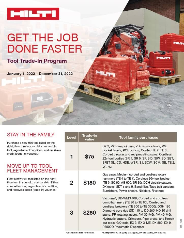 hilti tool trade-in program